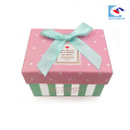 Embalaje de caja de regalo de papel con logotipo privado hecho a medida para flores y chocolates